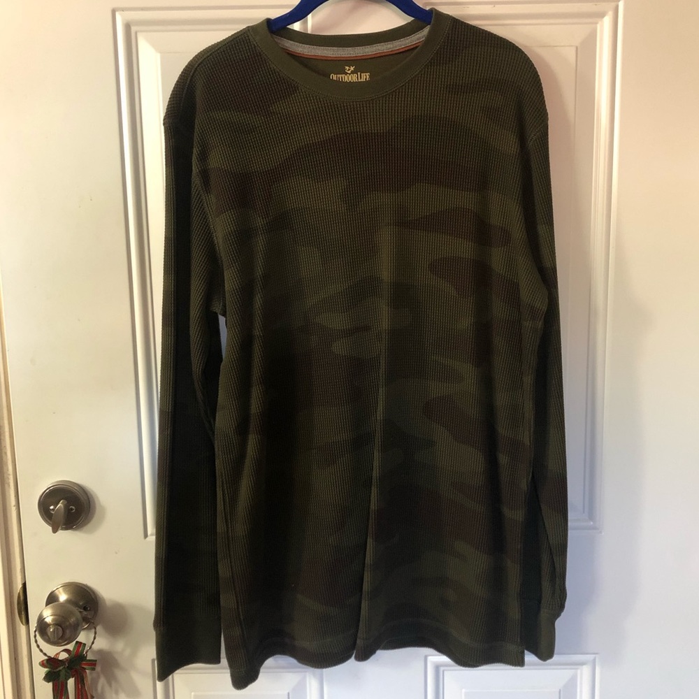 Men’s Green Camouflage Thermal Shirt
